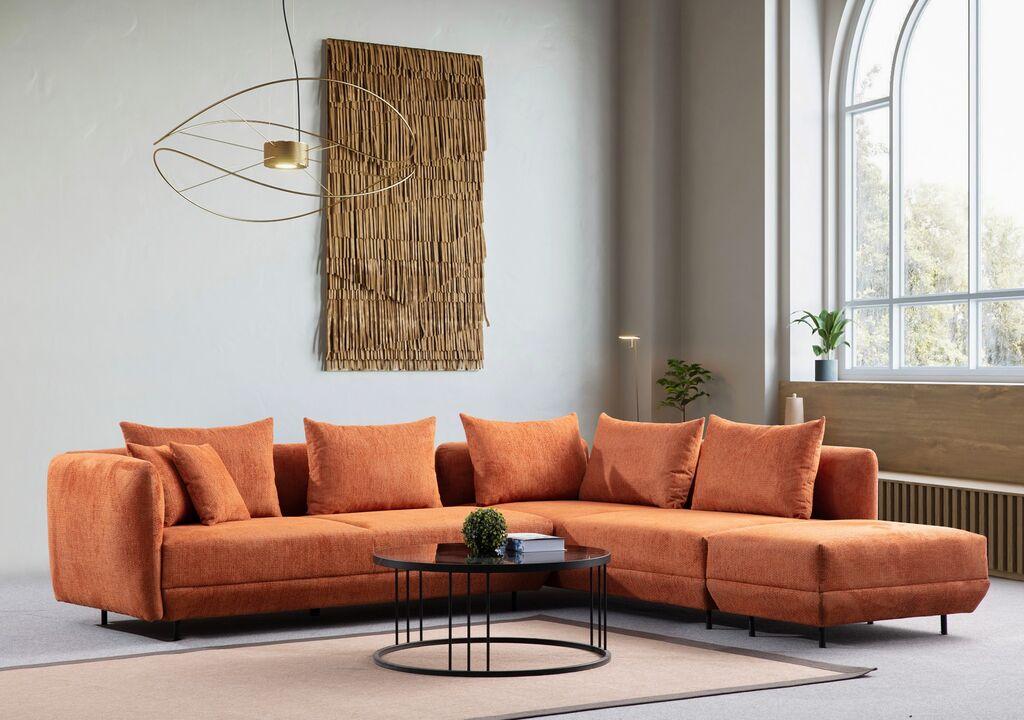 Atelier del Sofa Kutna sofa Florence, 310x265 cm, Narandžasta