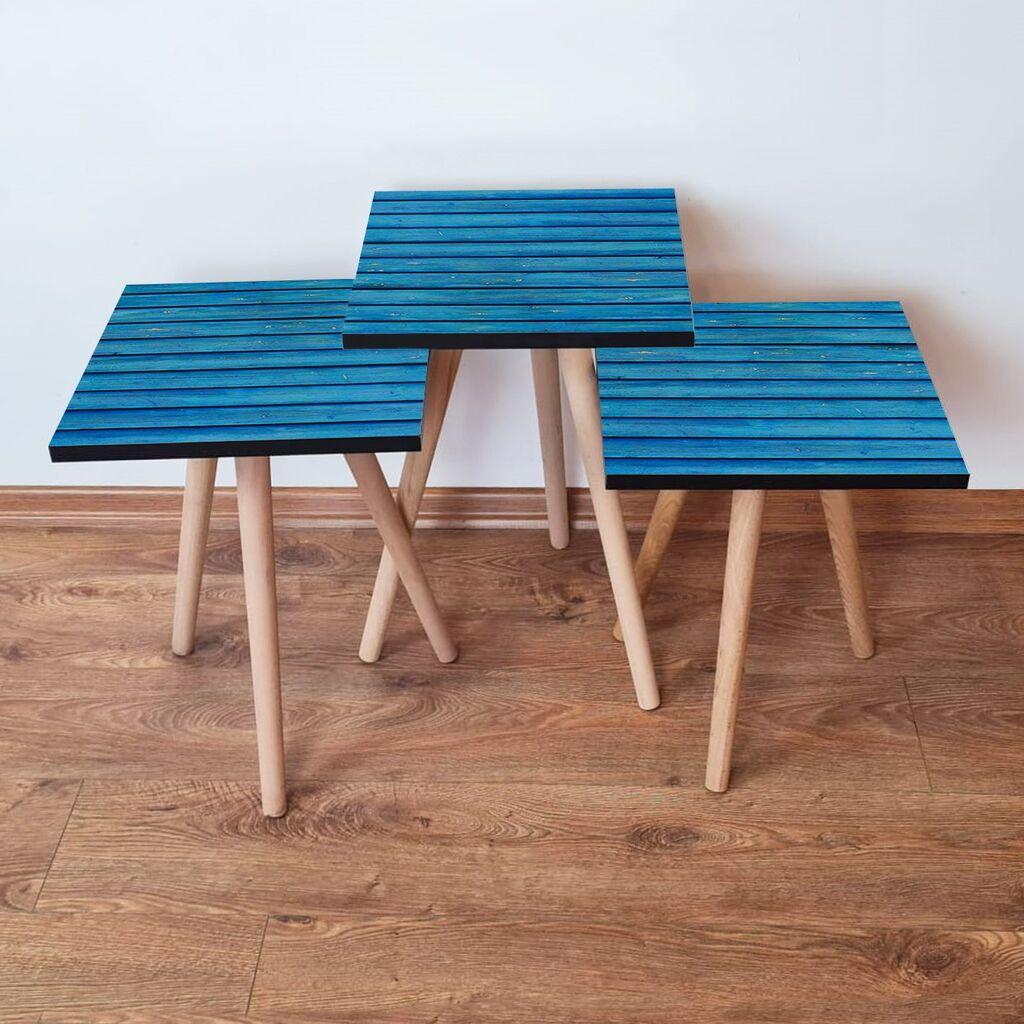 Hanah Home set stolića za kafu 3Shp386, 3 dijela, šareni