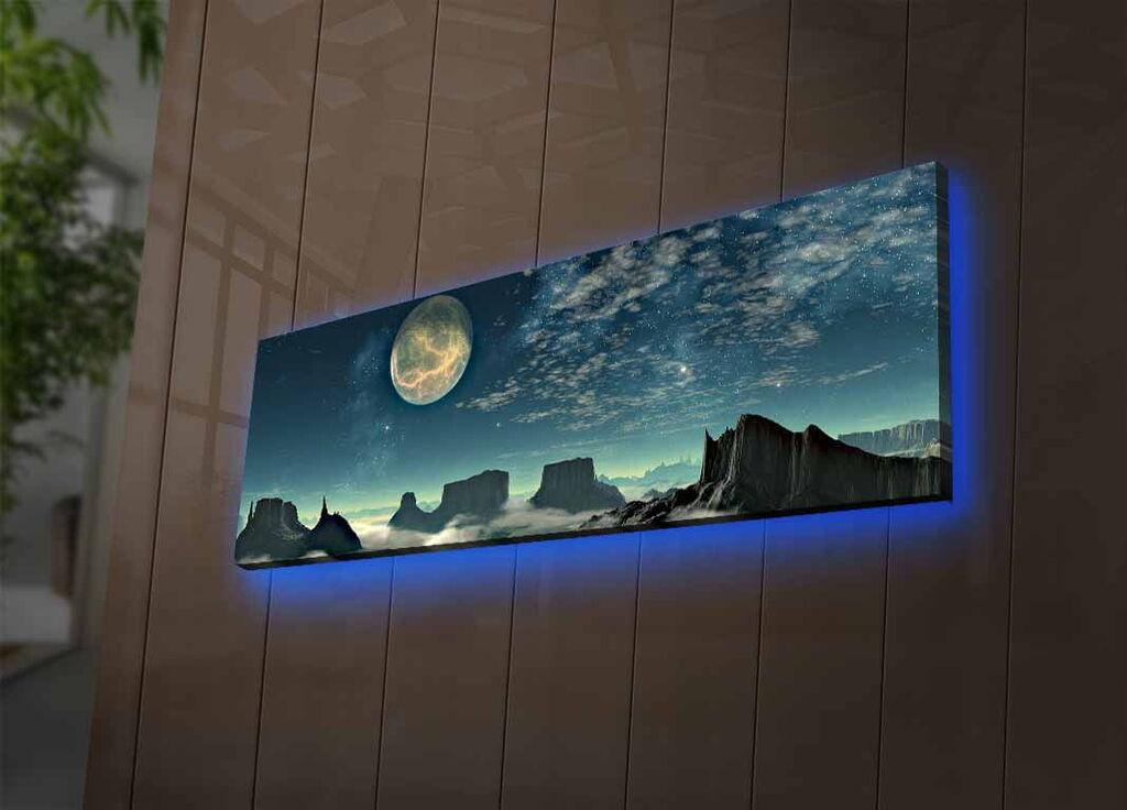 Slika na platnu Wallity sa LED osvetljenjem 30x90cm