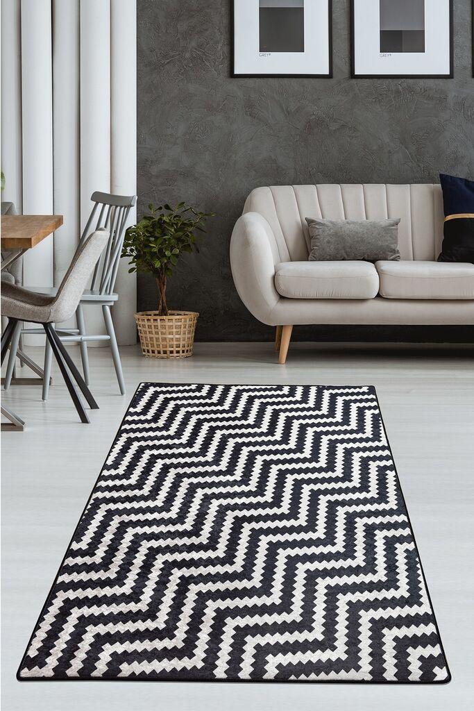 Conceptum Hypnose Tepih Zickzack, 80x150cm, Crno-bijeli