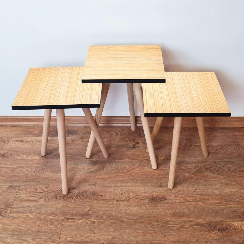 Hanah Home set stolića za kafu 3Shp118, 3 dijela, šareni