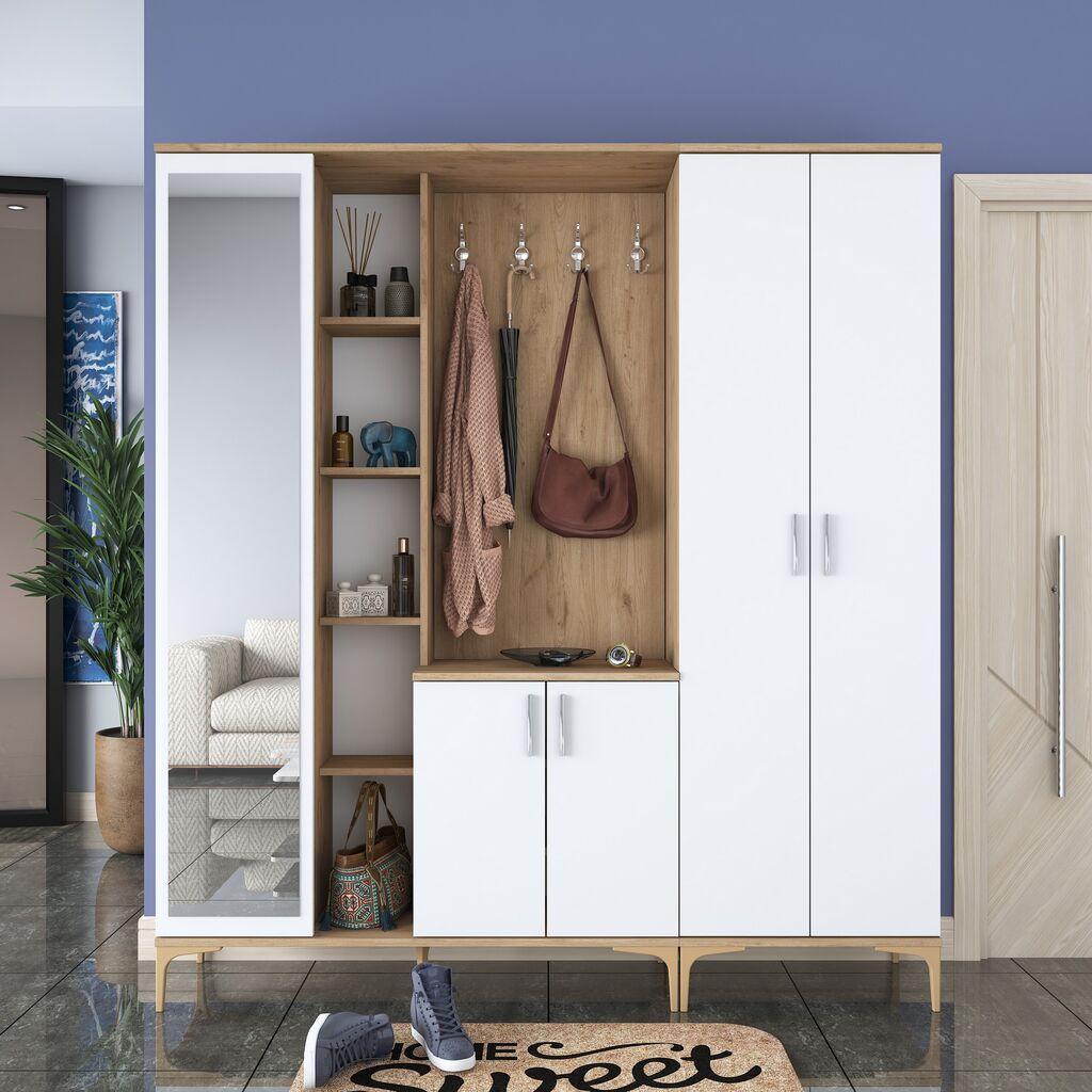 Hanah Home Set za hodnik EA131-2801, 180x37,5x198,6 cm, Bijela