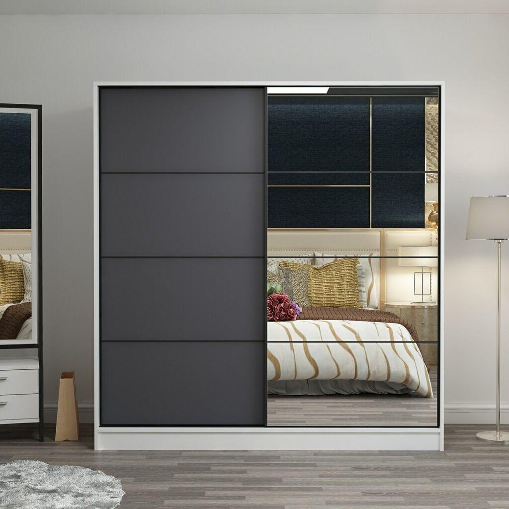 Hanah Home Kale 3163 Ormar, 180x190x52cm, Bijelo-antracit