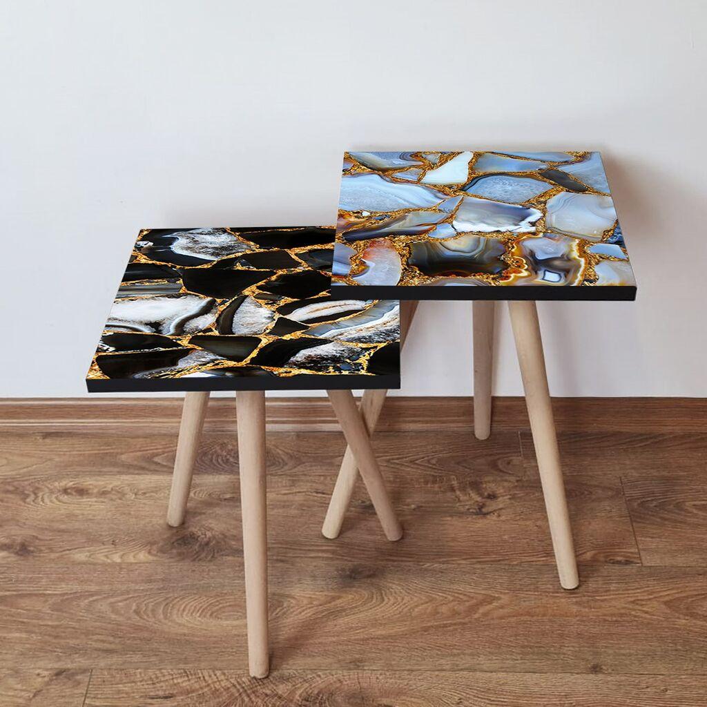 Hanah Home set stolića za kafu 2Shp292, 2 dijela, šareni