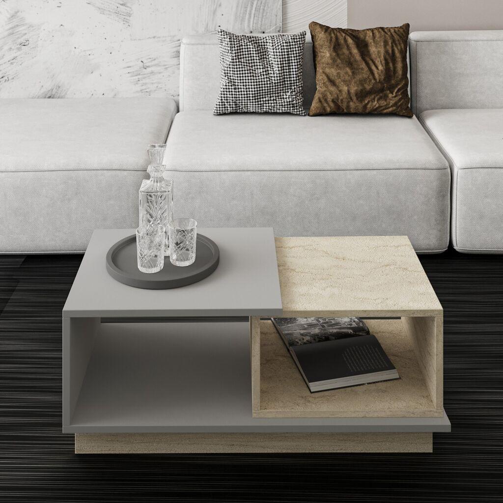 Hanah Home Club sto Concept, 90x36x45 cm, Bež-siva