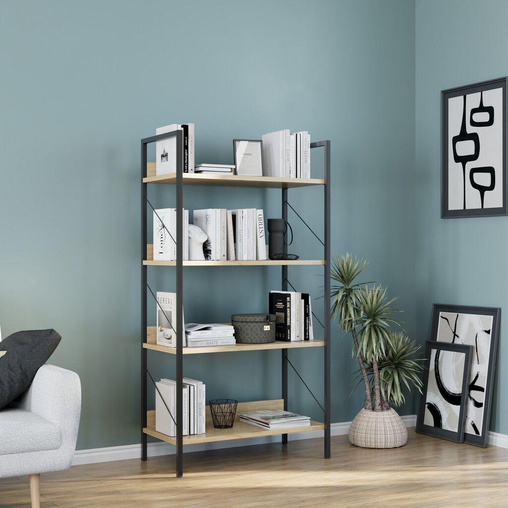 Hanah Home Bookshelf Ktp-840-Ff-1, 73x136x35 cm, Hrast