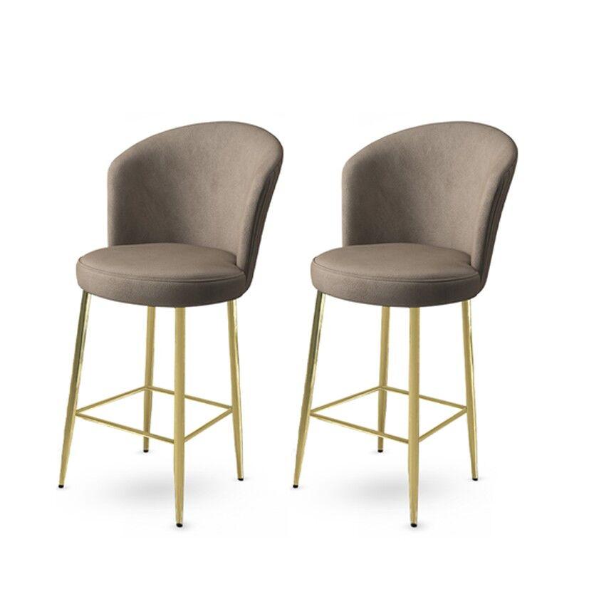 Hanah Home set barskih stolica Fora, 2 dijela, bež-zlatna