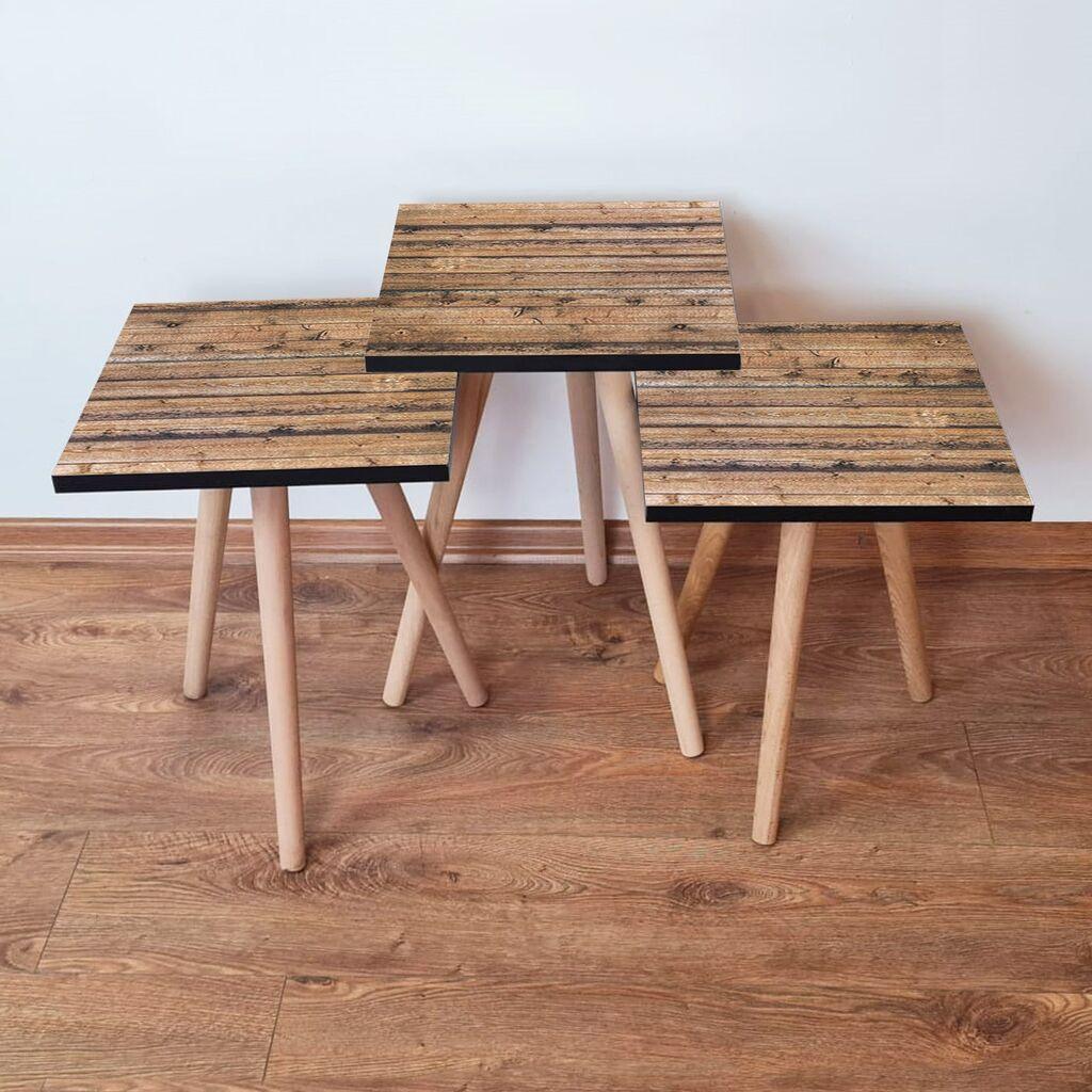 Hanah Home set stolića za kafu 3Shp344, 3 dijela, šareni