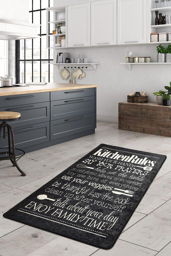 Conceptum Hypnose tepih za kuhinju, 100x300cm, crni