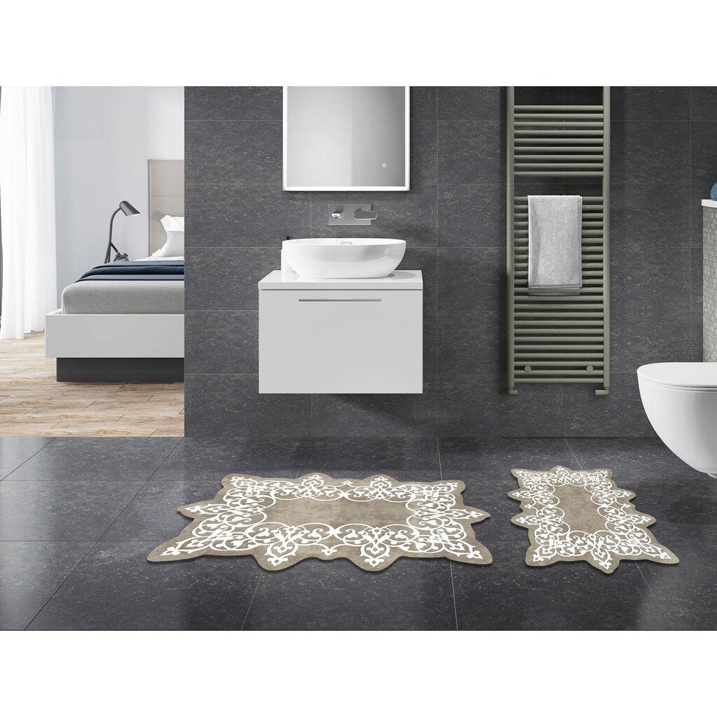 L'essentiel Maison Set od 2 tepiha za kupatilo, krem ​​boje