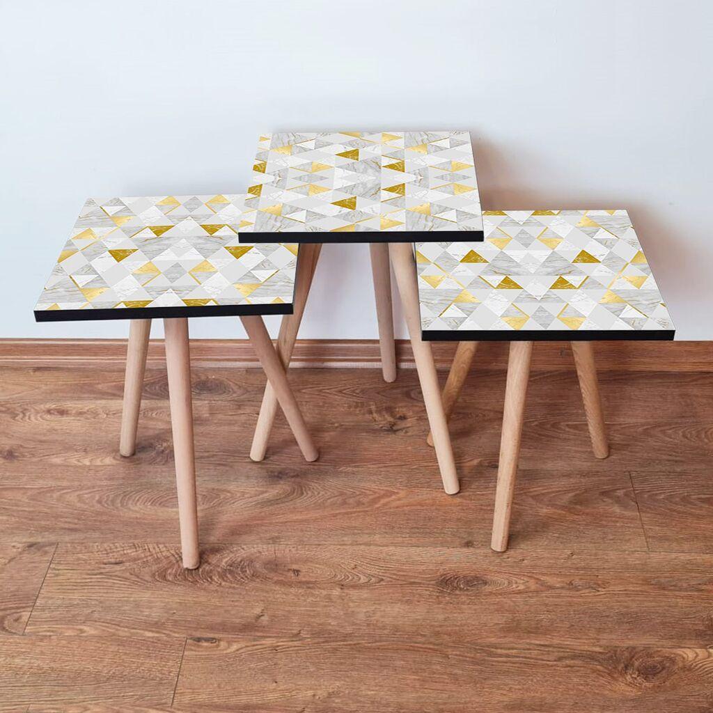 Hanah Home set stolića za kafu 3Shp258, 3 dijela, šareni