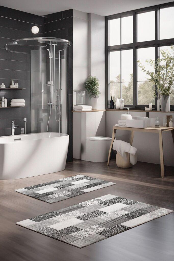 L'essentiel Maison Set prostirki za kupatilo CT-5233, 2 komada, svijetlosiva