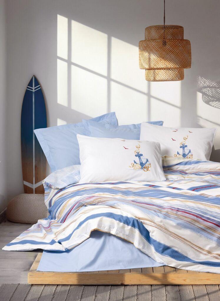 L'essentiel Maison set posteljine Moreno, 200x220 cm, 240x260 cm, plava