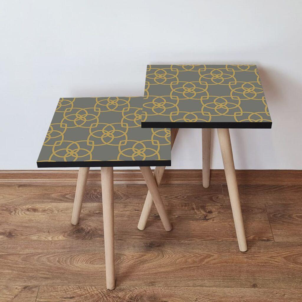 Hanah Home 2SHP135 Pomoćni stočić, 2 komada, Sivi
