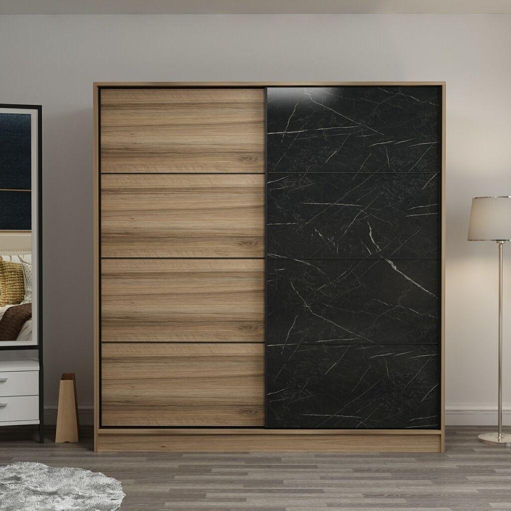 Hanah Home Ormar Kale-3981, 180x210x52 cm, Hrast-crni