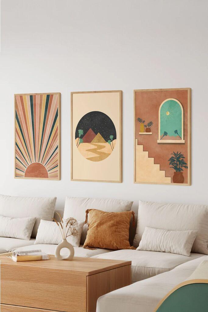 Wallity Slika 3Dartsoho5, 3 dela, 33 x 48 cm