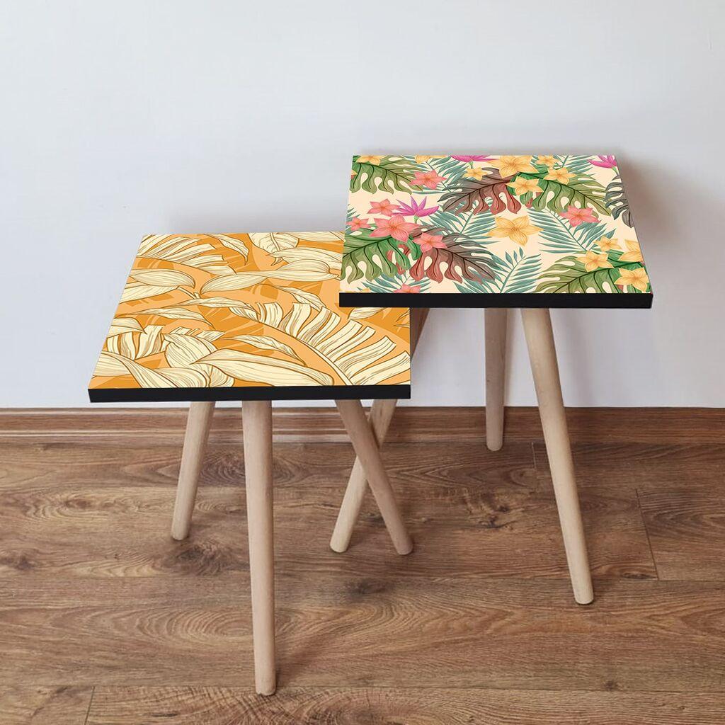 Hanah Home set stolića za kafu 2Shp239, 2 dijela, šareni