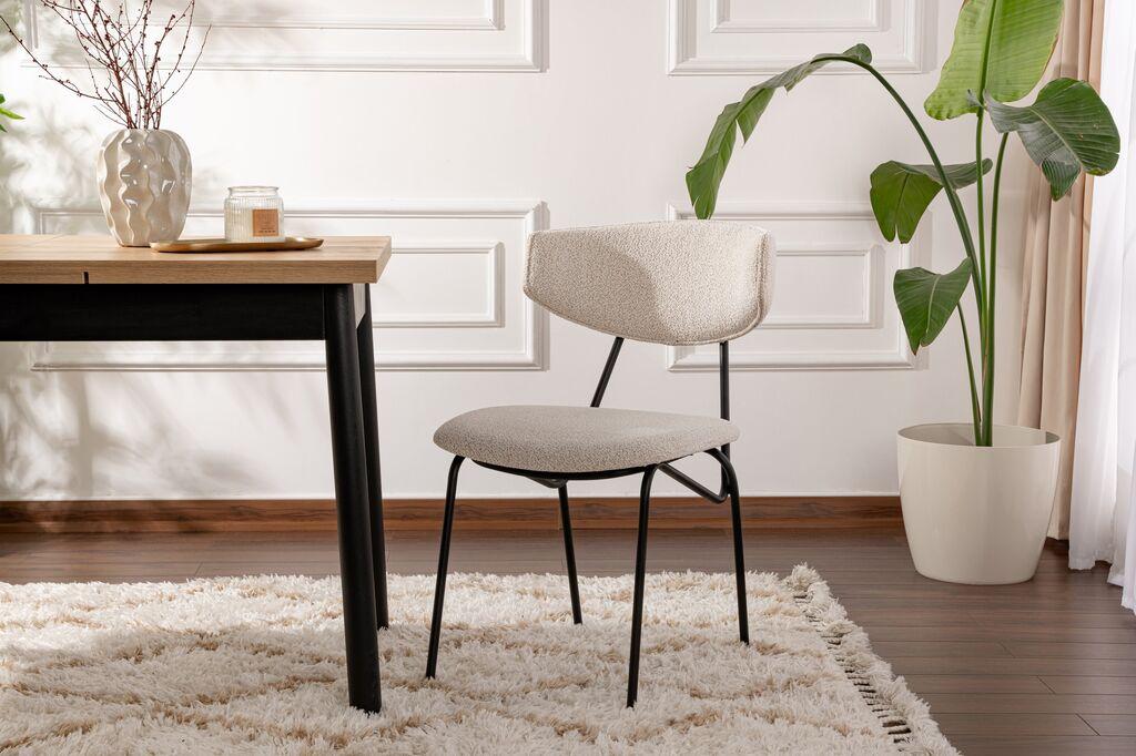 Hanah Home Set trpezarijskih stolica Nancy, 2 komada, prljavo bijela