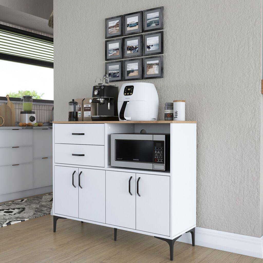 Hanah Home Višenamjenska komoda JE166-3283, 120 x40 x98,6 cm, Bijela