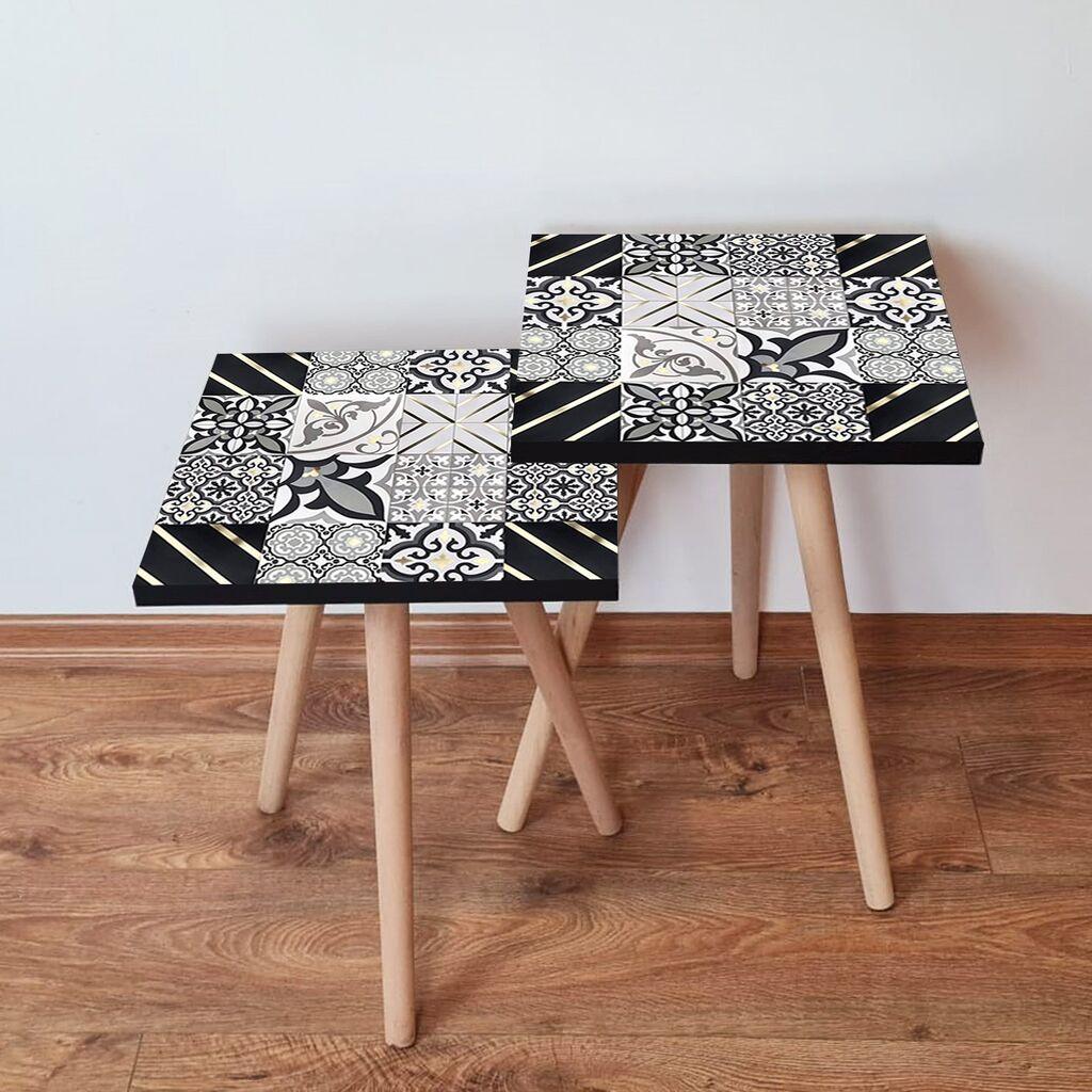 Hanah Home set stolića za kafu 2Shp367, 2 dijela, šareni