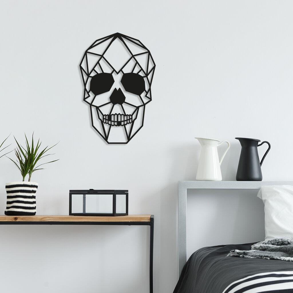 Wallity Zidna dekoracija Skull, 35x50 cm, 1.5 mm, Crna