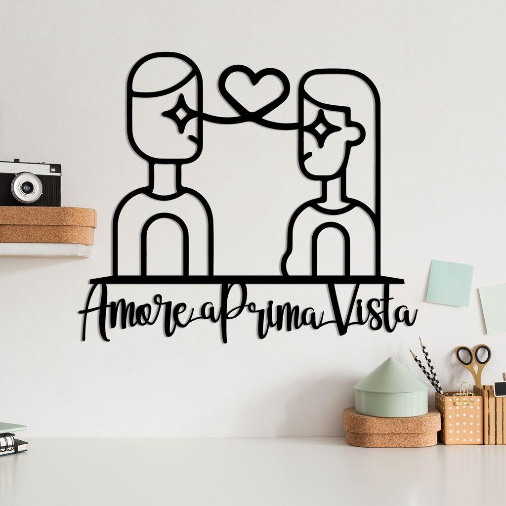 Wallity Zidna dekoracija Amore Prima Vista 4, 56 x 49 cm,  Crna