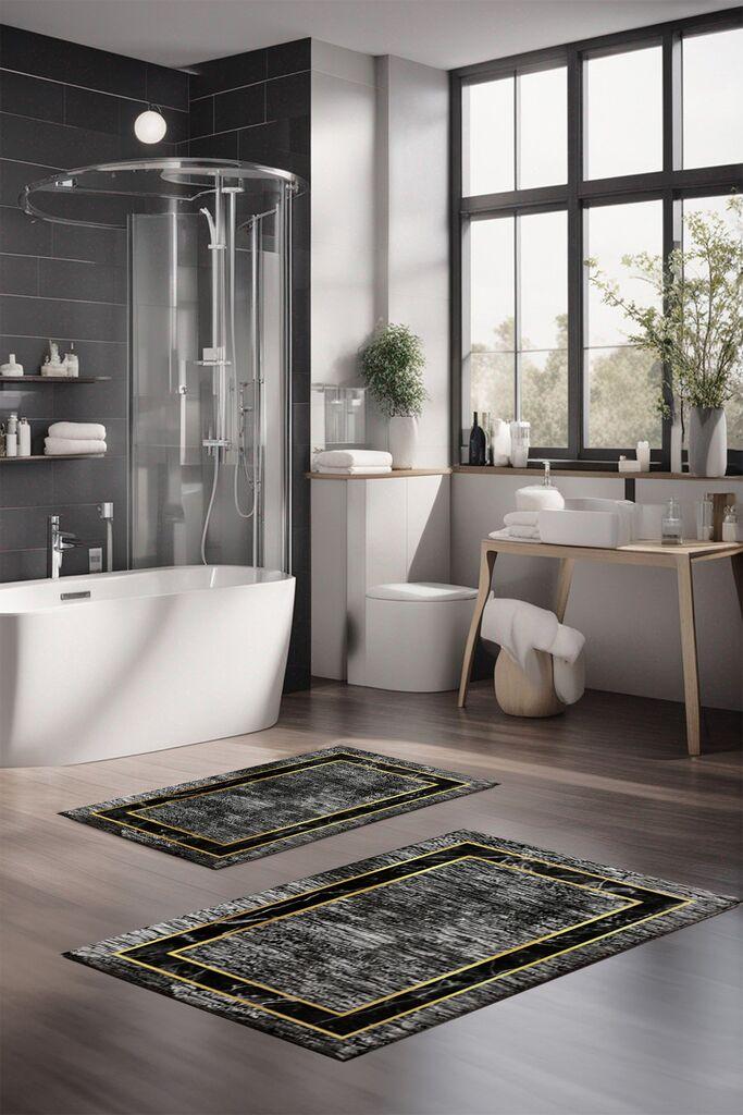 L'essentiel Maison Set tepiha za kupatilo CT-5102, 2 komada, tamno siva