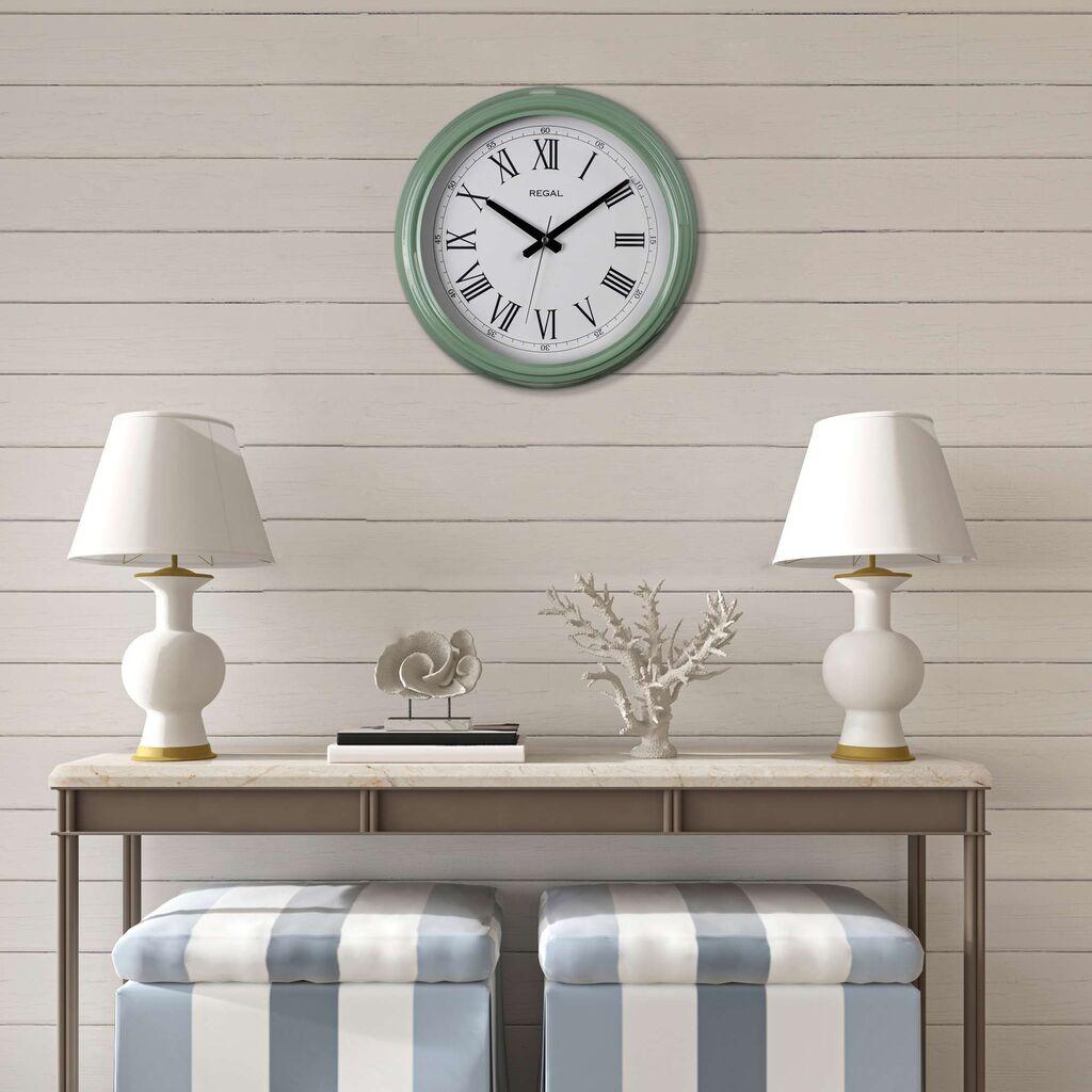 Zidni sat Wallity Retro Metal, 40x40 cm, Žele