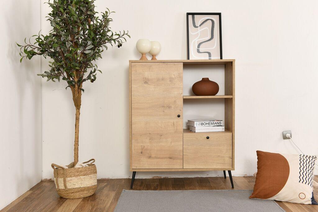 Hanah Home Komoda s ladicama Calvin, 90x105x41 cm, Hrast