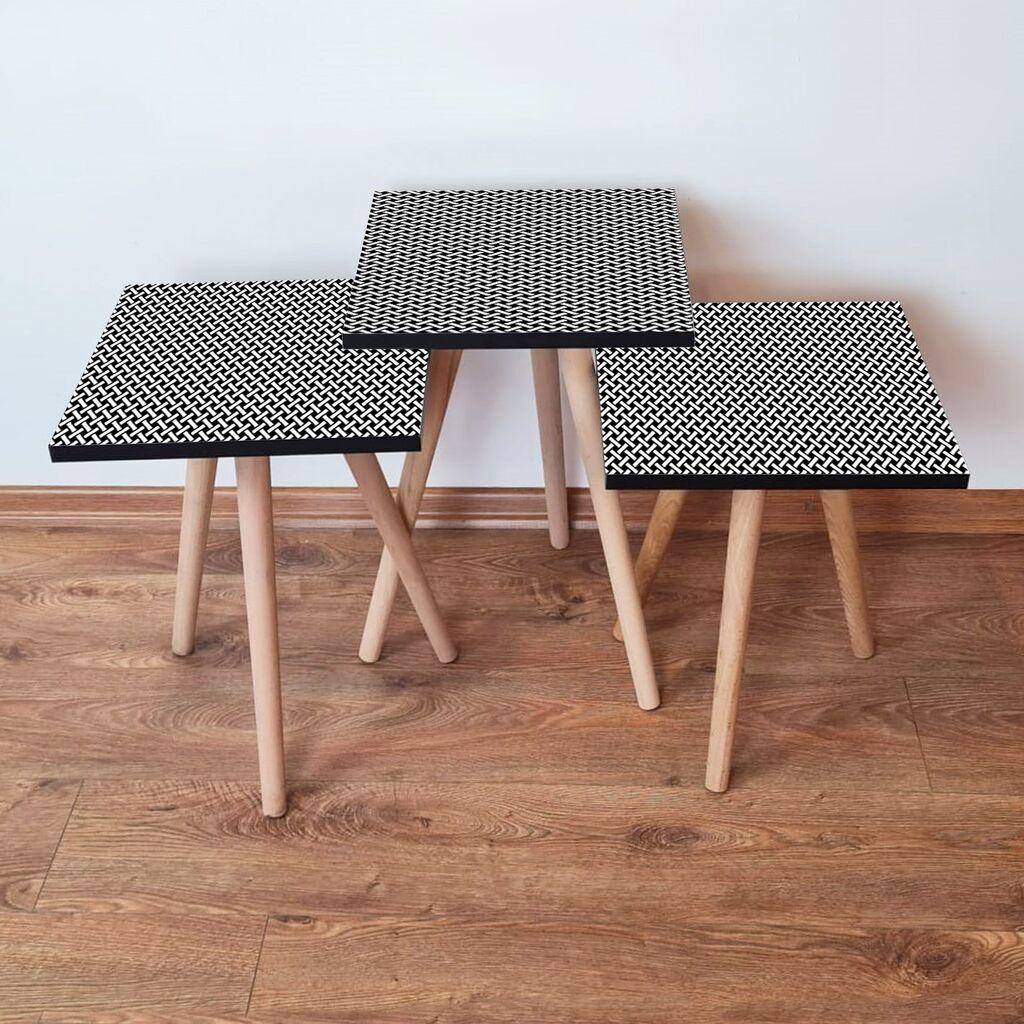 Hanah Home set stolića za kafu 3Shp227, 3 dijela, šareni