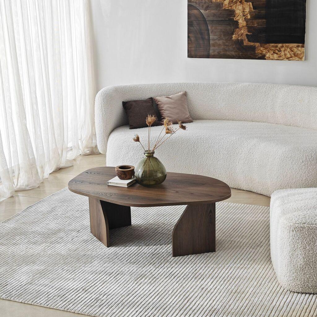 Hanah Home Club sto Rock, 105x35x65 cm, Smeđa
