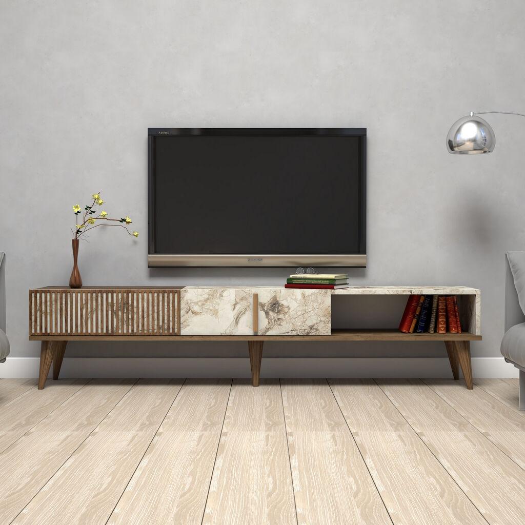 Hanah Home Milan 845HCT3094 TV polica, smeđe-krem