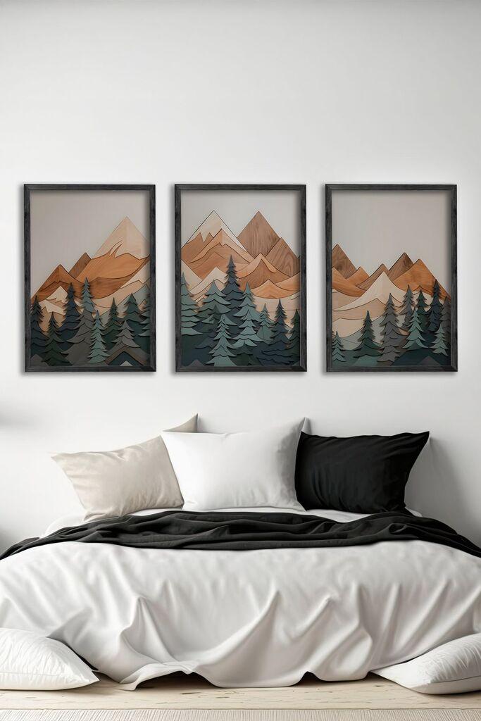 Wallity Slika Ersy3Syhcrv56, 3 dela, 34 x 49 cm