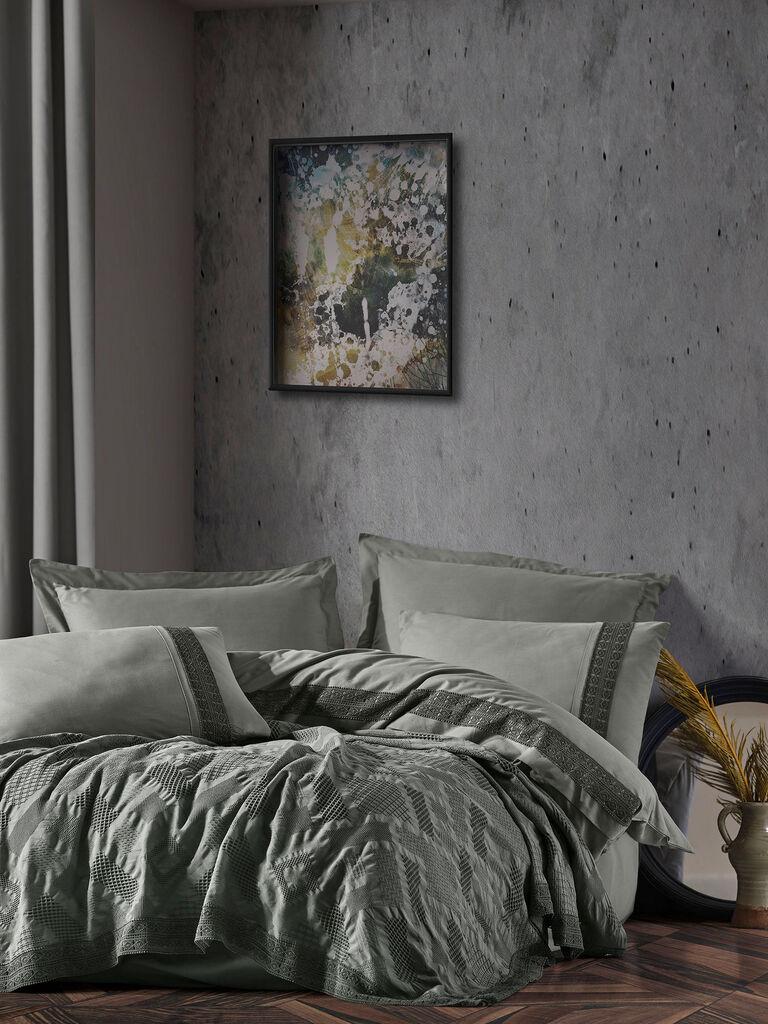 L'essentiel Maison Komplet posteljina Freya, 220x240 cm, Antracit