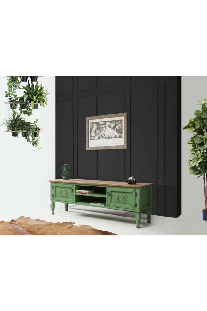 Hanah Home TV komoda Ada, 150x40x50 cm, Svijetlo zelena
