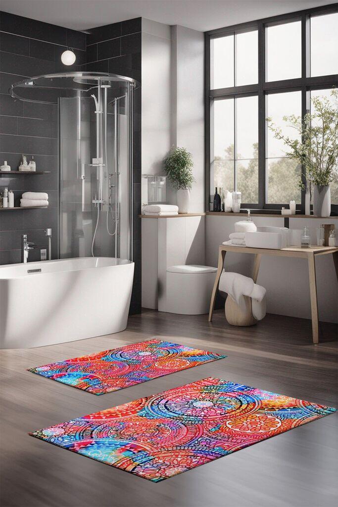 L'essentiel Maison Set prostirki za kupatilo CT-5390, 2 komada, šarene boje