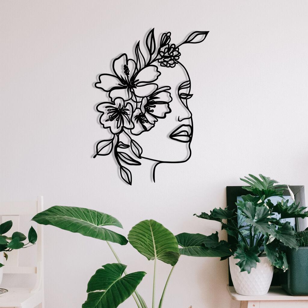 Wallity Zidna dekoracija Farfalla, 39x53cm, Crna