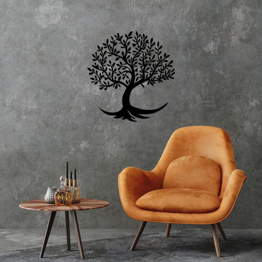 Wallity Zidna dekoracija Monumental Tree 4, 68 x 70 cm,  Crna