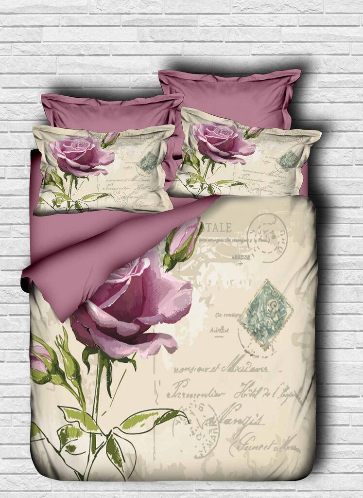 L'essentiel Maison set posteljine 125, 160x220cm, bež-ljubičasta
