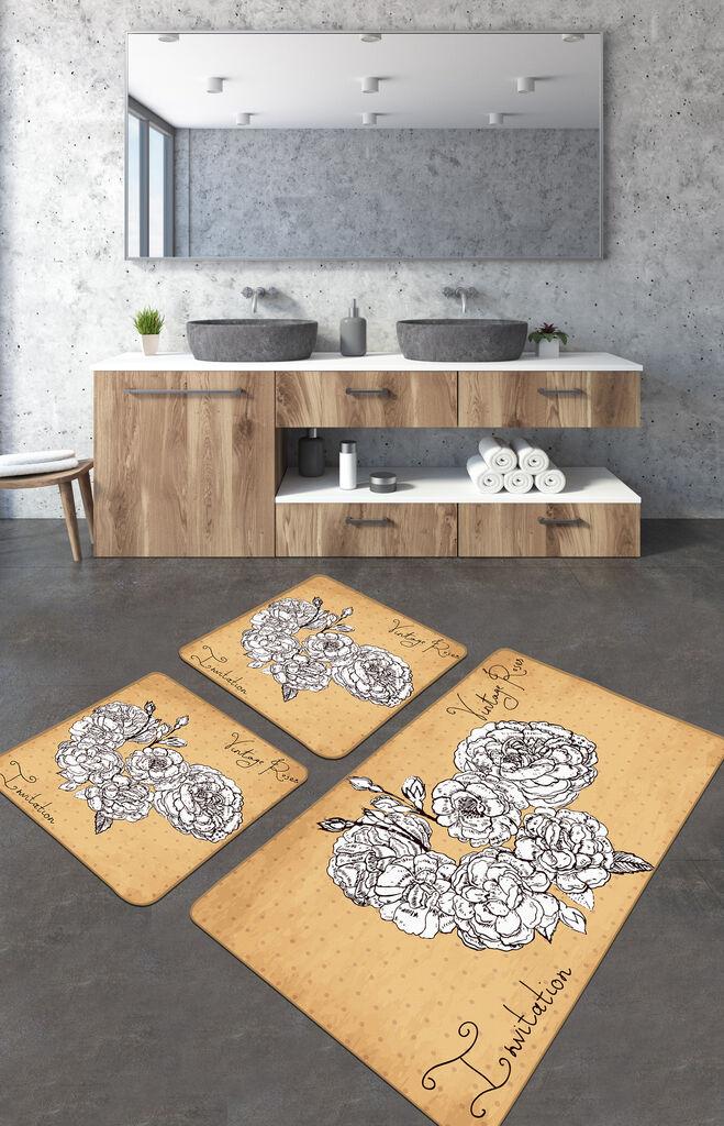 L'essentiel Maison Set od 3 kupaonska tepiha Colorful