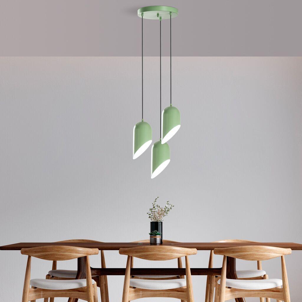 Opviq Luster Kesik-6176-3, 75-121cm, O40 cm, 3xE27, Zelena