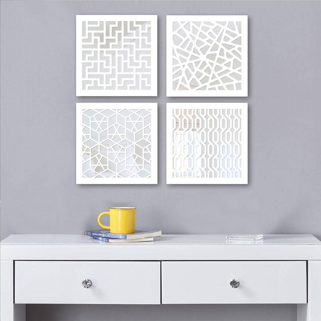 Wallity Set ogledala BYZ7436502136115, Bijeli