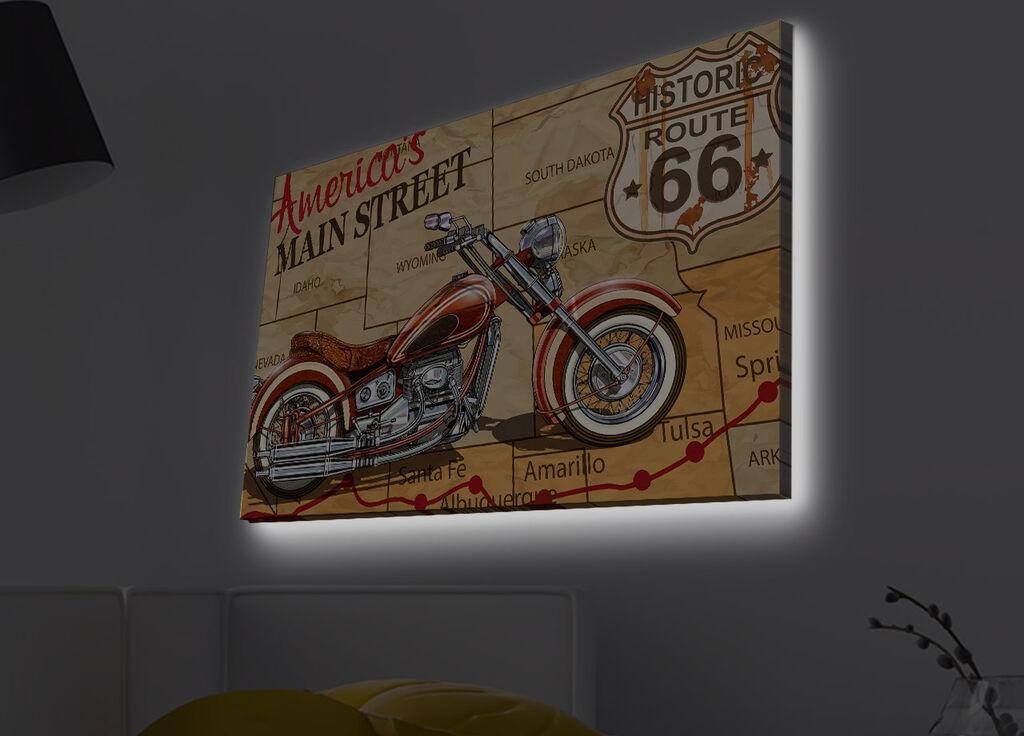 Slika na platnu Wallity sa LED osvetljenjem 45x70cm