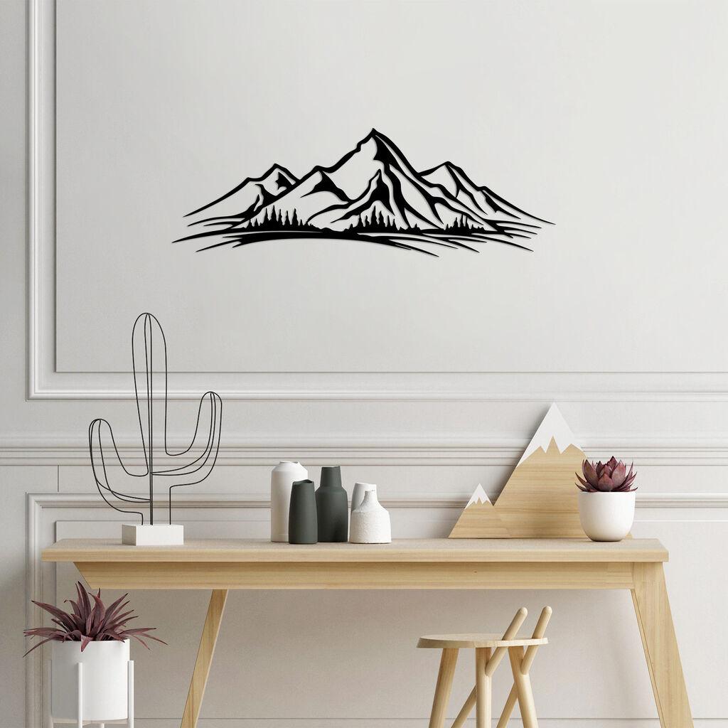 Wallity Zidna dekoracija Cebekler-463, 70x23 cm, 1.5 mm, Crna
