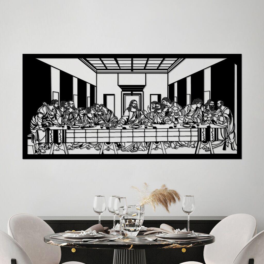 Wallity Zidna dekoracija Davinci, 100x48cm, Crna
