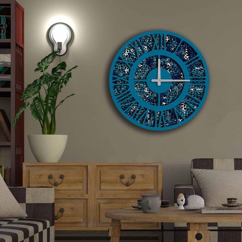 Zidni sat Wallity MDF 50cm šareni