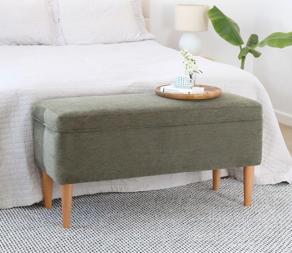 Atelier del Sofa Tabure Glend, 100x50x43cm, Zelena