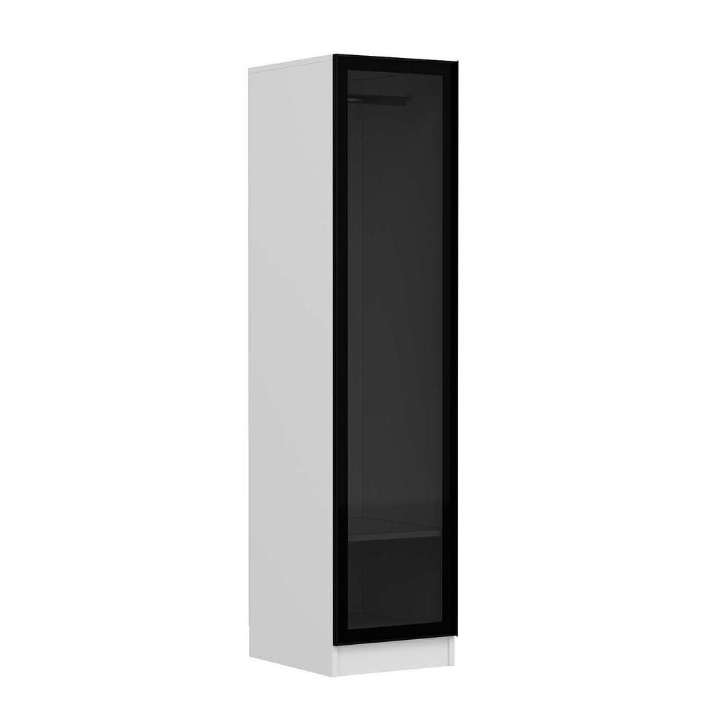 Hanah Home Ormar Minar Kale-8657, 45x190x52 cm, Bijelo-crna