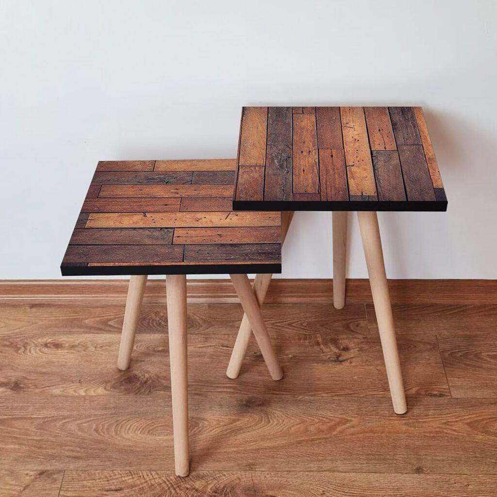 Hanah Home set stolića za kafu 2Shp398, 2 dijela, šareni