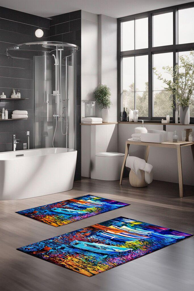 L'essentiel Maison Set tepiha za kupatilo CT-5141, 2 komada, šareni